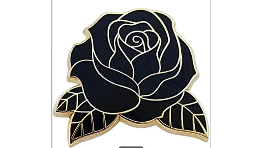 Black Rose Enamel Pin - Novelty•ish