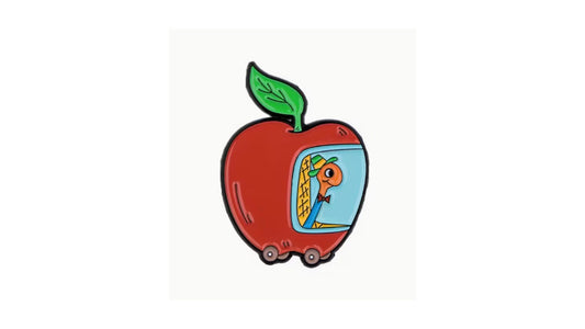 Lowly Worm Applecar Enamel Pin – Richard Scarry Busytown Gift | Novelty•ish