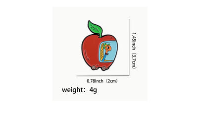 Lowly Worm Applecar Enamel Pin – Richard Scarry Busytown Gift | Novelty•ish