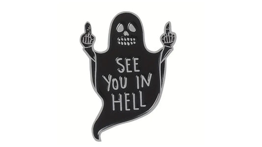 Black Ghost Enamel Pin - Novelty•ish