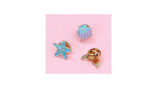 Adorable Ocean Treasures Enamel Pin Set