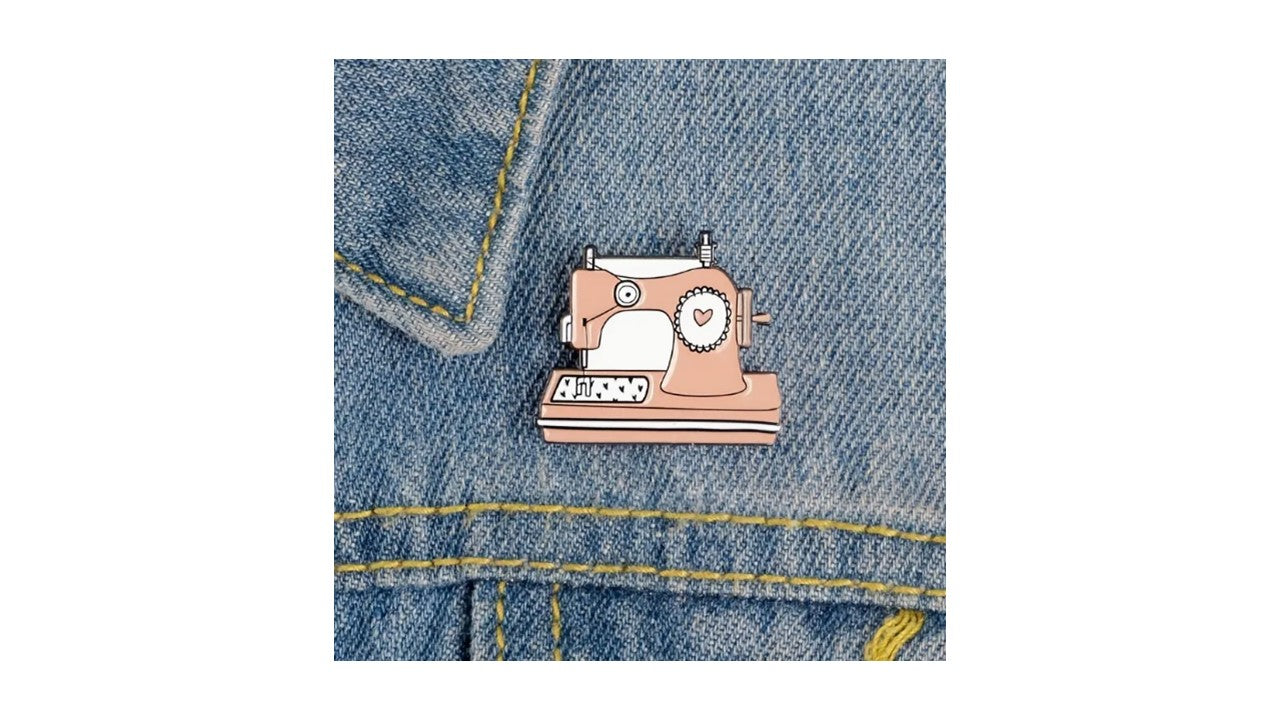 Pink Sewing Machine Enamel Pin - Novelty•ish