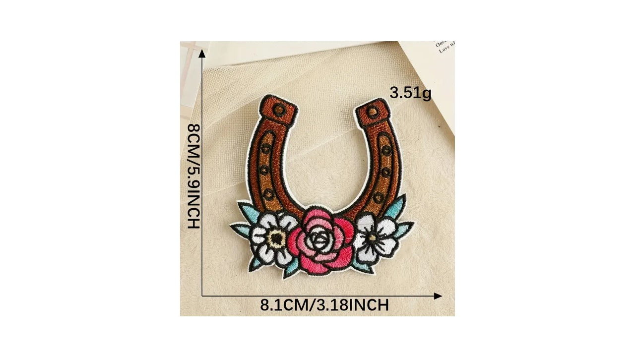 Boho Horseshoe Iron-On Patches