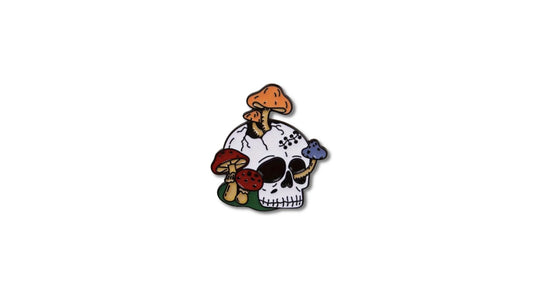 Mushroom Skull  Enamel Pin