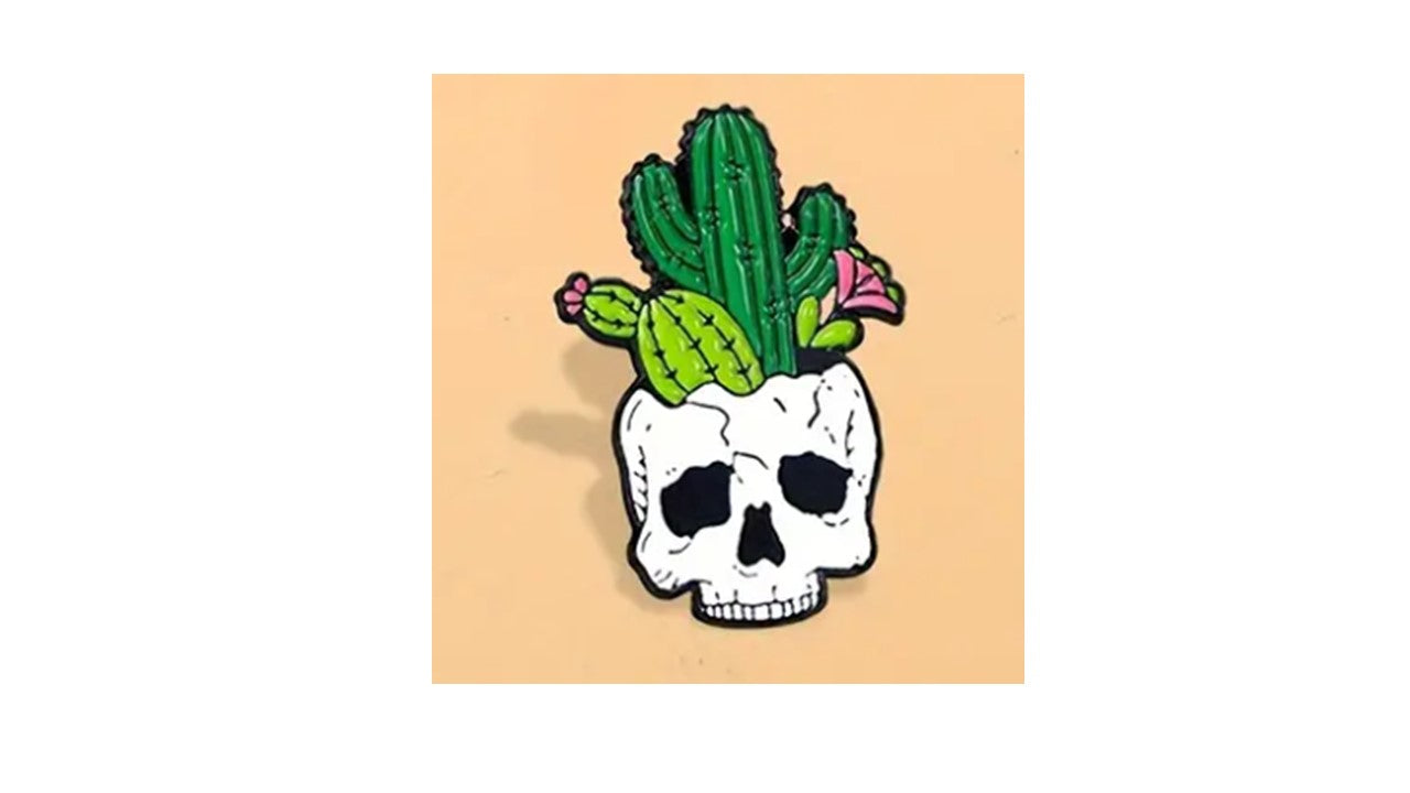 Plant Skull Enamel Pin - Novelty•ish