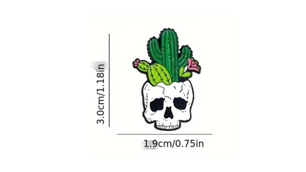 Plant Skull Enamel Pin - Novelty•ish