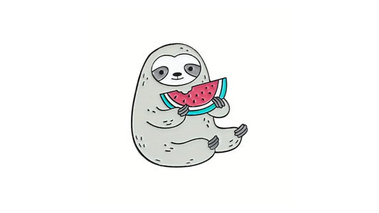 Watermelon Sloth Enamel Pin - Novelty•ish