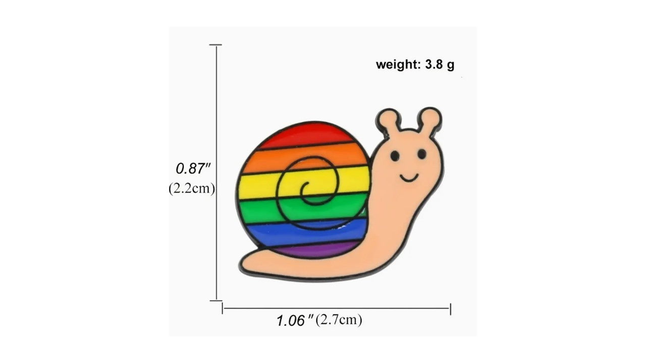 Rainbow Snail Enamel Pin - Novelty•ish