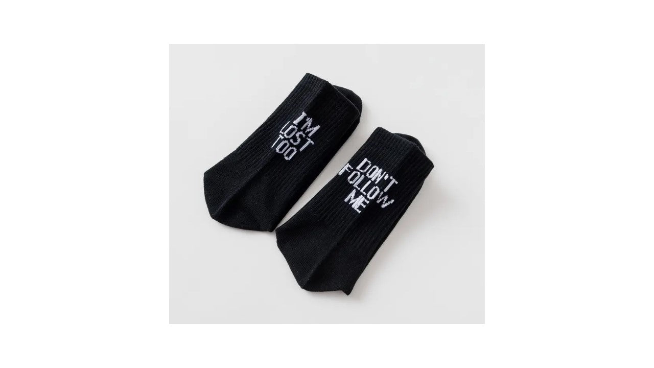 I'm Lost Too (Black) Socks - Novelty•ish