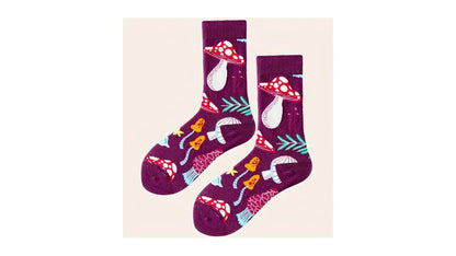 Mushroom Print Socks - Novelty•ish