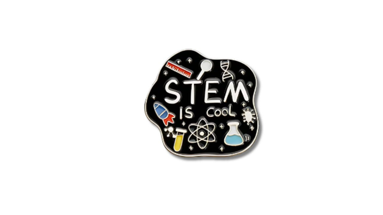 STEM Enamel Pin - Science Technology Engineering Math Badge