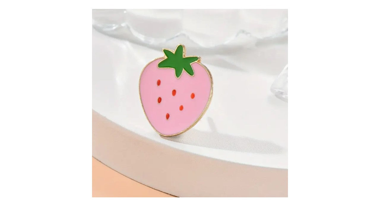 Pink Strawberry Enamel Pin - Novelty•ish