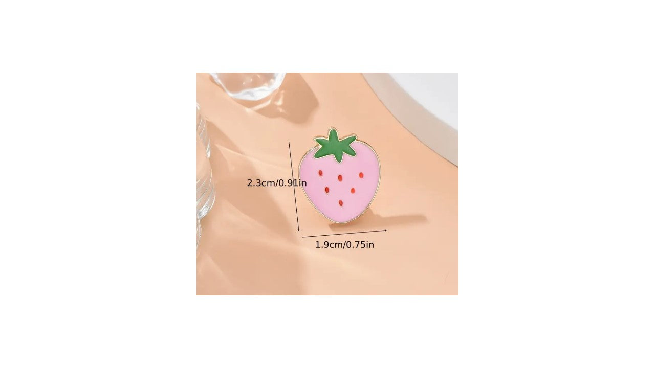 Pink Strawberry Enamel Pin - Novelty•ish