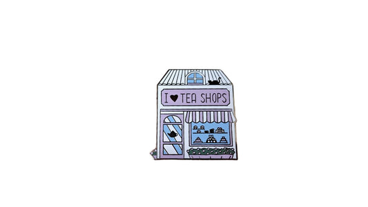 I Heart Tea Shops Enamel Pin