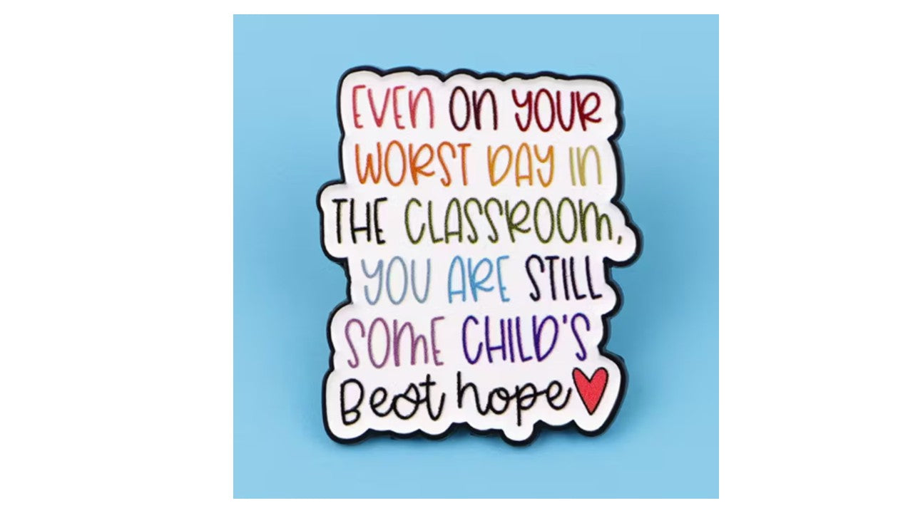 Teacher Appreciation Enamel Pin - Thank You Gift for Teachers