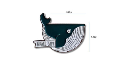 Whale Shit Enamel Pin - Funny Ocean Humor Lapel Pin