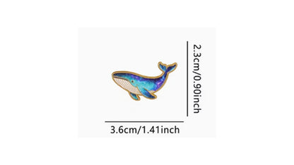 Celestial Whale Enamel Pin - Whimsical Galaxy Space Whale Lapel Pin