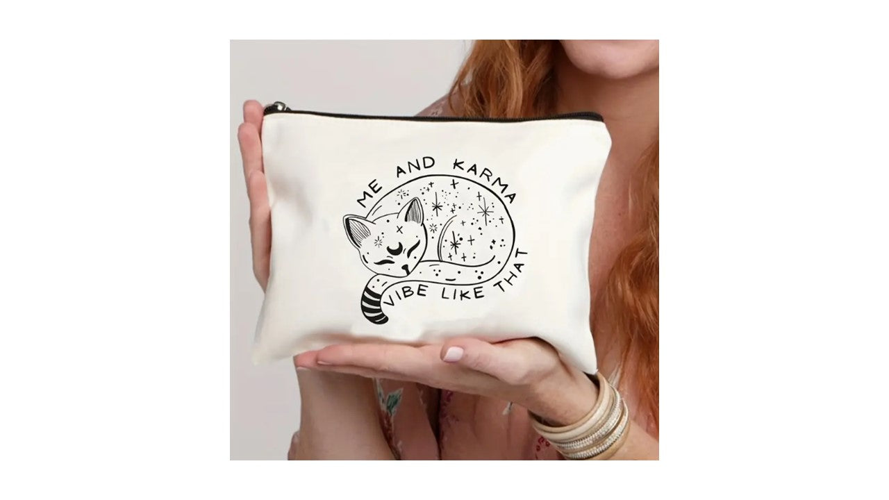 Karma is a Cat Zipper Pouch - Novelty•ish