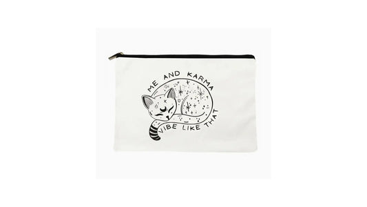 Karma is a Cat Zipper Pouch - Novelty•ish