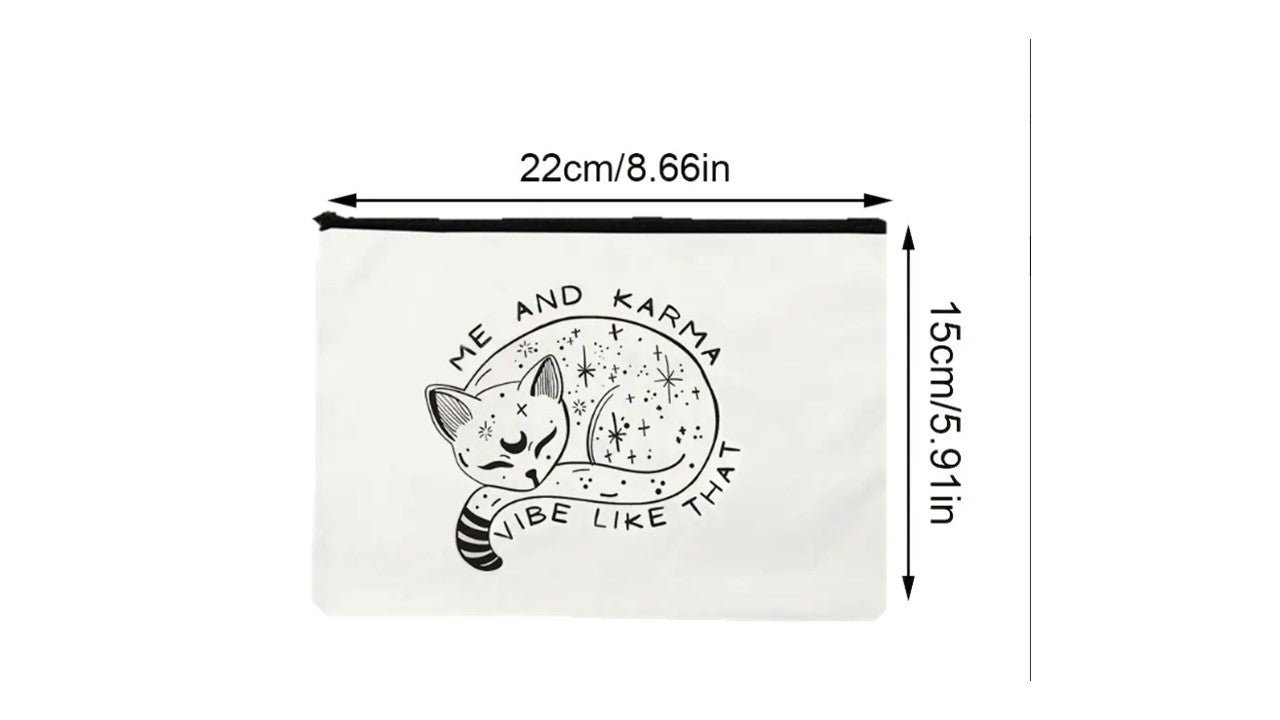 Karma is a Cat Zipper Pouch - Novelty•ish