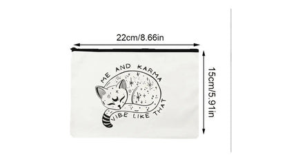 Karma is a Cat Zipper Pouch - Novelty•ish